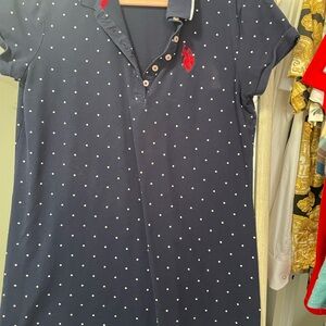 U.S. Polo Assn. Navy Polo Shirt with Red Accent